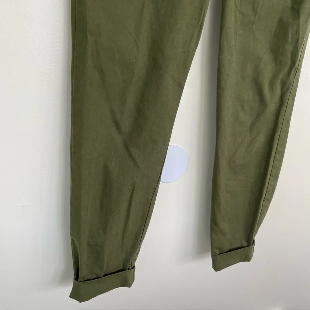 J Crew Mercantile Effortless Slim Crop Chino Pant Green 4 Preppy Utility J9743